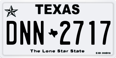 TX license plate DNN2717