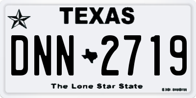 TX license plate DNN2719