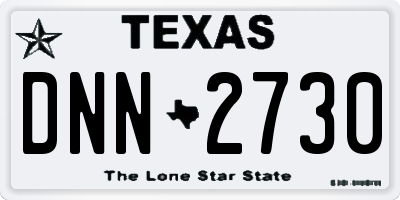 TX license plate DNN2730