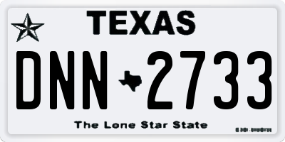 TX license plate DNN2733