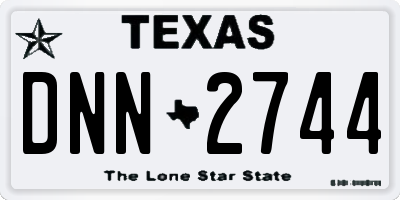 TX license plate DNN2744