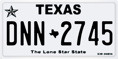 TX license plate DNN2745