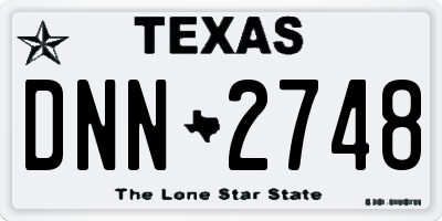 TX license plate DNN2748