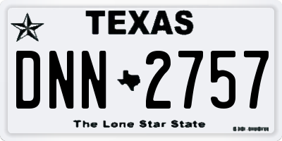 TX license plate DNN2757