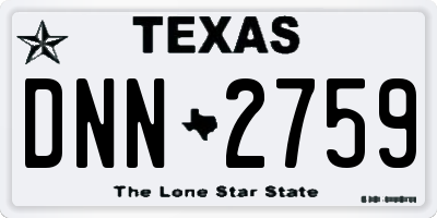 TX license plate DNN2759