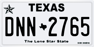 TX license plate DNN2765