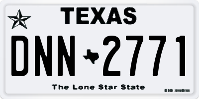 TX license plate DNN2771