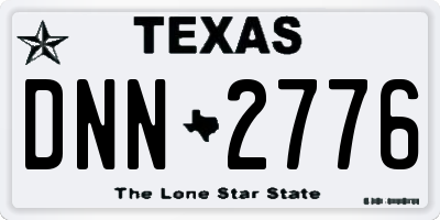 TX license plate DNN2776