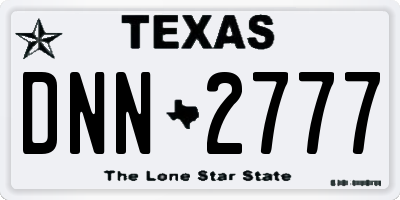 TX license plate DNN2777
