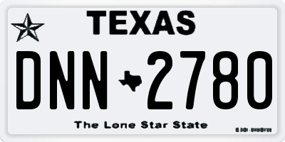 TX license plate DNN2780
