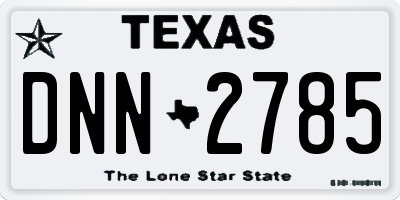 TX license plate DNN2785