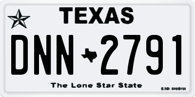 TX license plate DNN2791