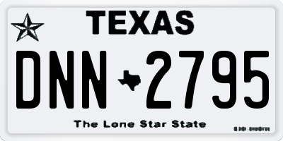 TX license plate DNN2795