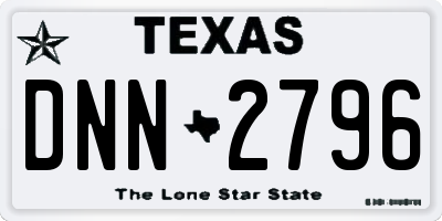 TX license plate DNN2796