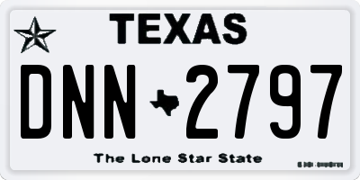 TX license plate DNN2797