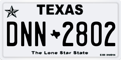 TX license plate DNN2802