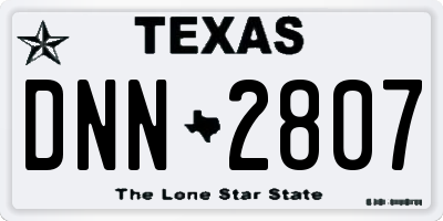 TX license plate DNN2807