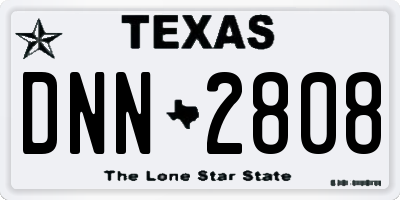 TX license plate DNN2808
