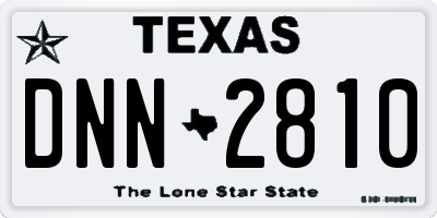 TX license plate DNN2810