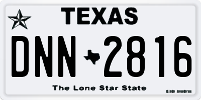 TX license plate DNN2816