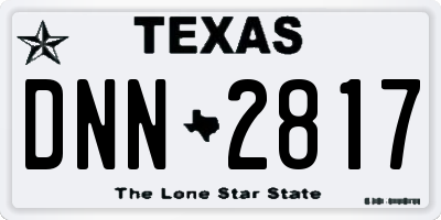 TX license plate DNN2817