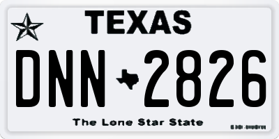TX license plate DNN2826