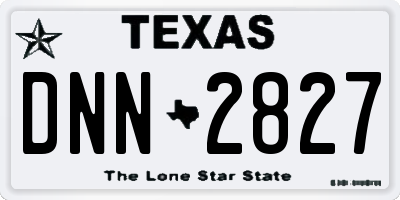 TX license plate DNN2827