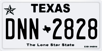 TX license plate DNN2828