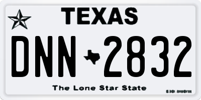 TX license plate DNN2832