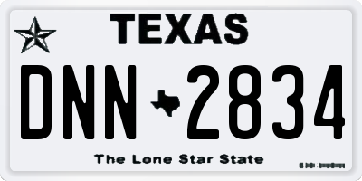 TX license plate DNN2834