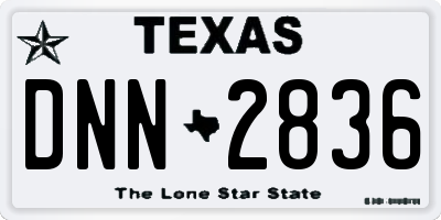 TX license plate DNN2836