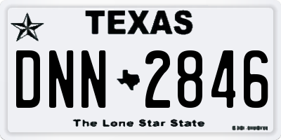 TX license plate DNN2846