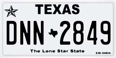 TX license plate DNN2849
