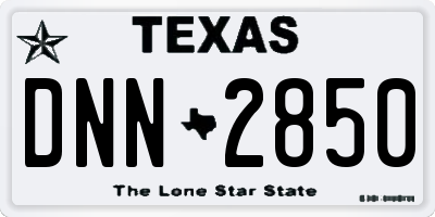 TX license plate DNN2850