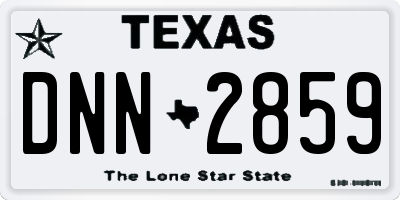 TX license plate DNN2859