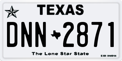 TX license plate DNN2871