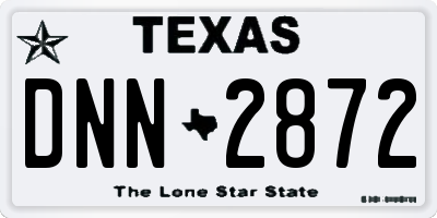 TX license plate DNN2872