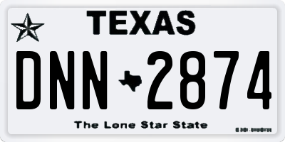 TX license plate DNN2874