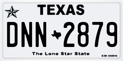TX license plate DNN2879