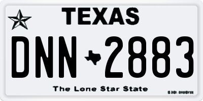 TX license plate DNN2883