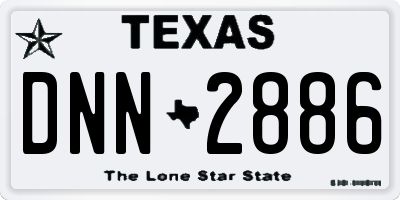 TX license plate DNN2886
