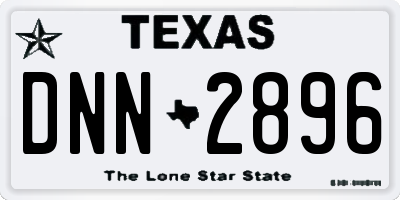 TX license plate DNN2896