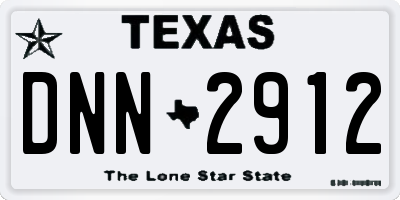 TX license plate DNN2912