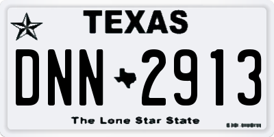 TX license plate DNN2913