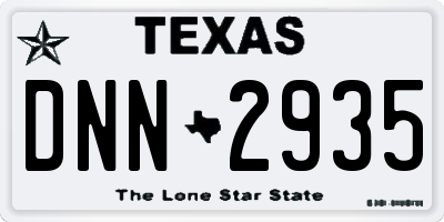 TX license plate DNN2935