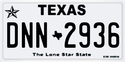 TX license plate DNN2936