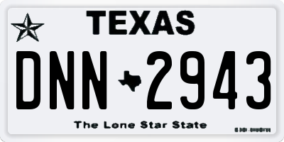 TX license plate DNN2943