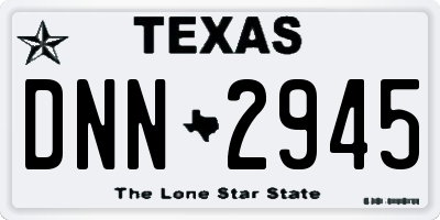 TX license plate DNN2945
