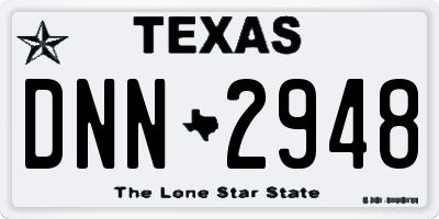 TX license plate DNN2948
