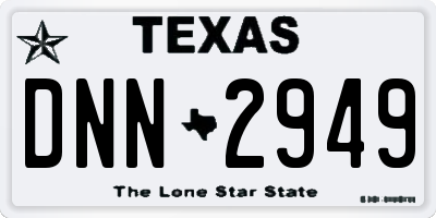 TX license plate DNN2949